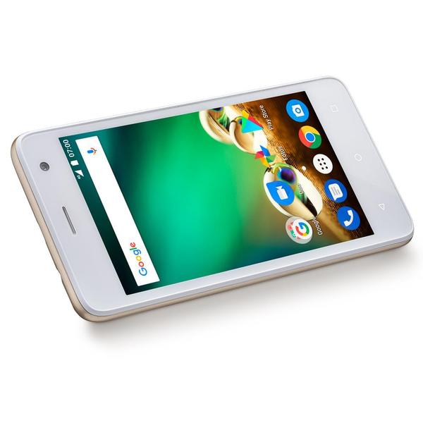 Smartphone Multilaser Ms45 4G 1GB 8GB Tela 4.5 Pol. Câmera 5 Mp + 8 Mp Quad Core Android 7.0 Dourado- P9063
