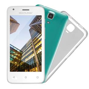 Smartphone Multilaser MS45 Colors Branco com Tela 4.5”, Dual Chip, Android 4.4, Câmera 5MP, Wi-Fi, 3G, Bluetooth e Processador Quad Core de 1.2 GHz