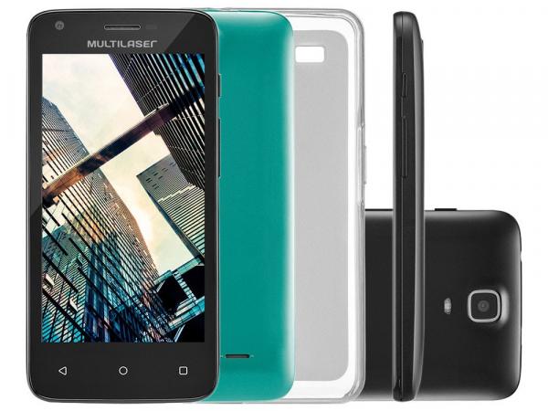 Smartphone Multilaser Ms45 Colors Preto com Tela 4.5”, Dual Chip, Android 4.4, Câmera 5Mp, Wi-Fi P9009