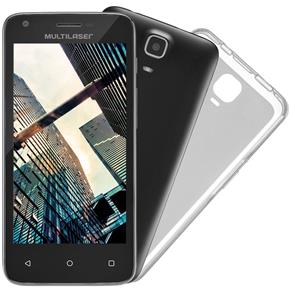 Smartphone Multilaser MS45R 3G Android 5.1 Quad Core 8GB Câmera 5.0MP Tela 4.5" Preto