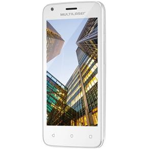 Smartphone Multilaser MS45S Dual Chip Android 5.1 Tela 4.5" 8GB Wi-Fi 3G Câmera 5MP Branco