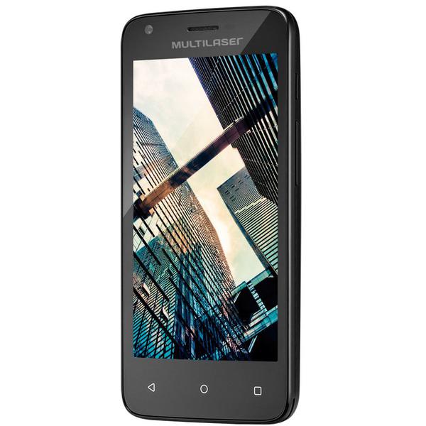 Smartphone Multilaser MS45S Quad Core Android 5.0 Cam 3/5Mp 4,5" 3G Preto