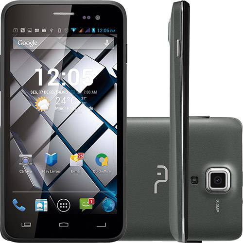 Smartphone Multilaser MS5 Android 4.2 Wi Fi Bluetooth Câmera 8.0 MP 4GB Cartão Micro SD GPS - Preto