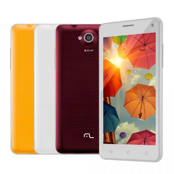 Smartphone Multilaser MS50 Colors, Branco, P9002, Tela de 5", 8GB, 8MP