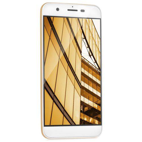Smartphone Multilaser Ms50 Dourado, Dual Chip, Quad Core, Tela 5.0", 8gb, Câm 8mp, Android 5.0 - 4g