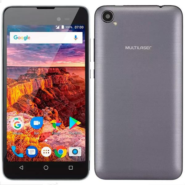 Smartphone Multilaser MS50L, 5", 3G, Android 7.0, 8MP, 8GB - Grafite