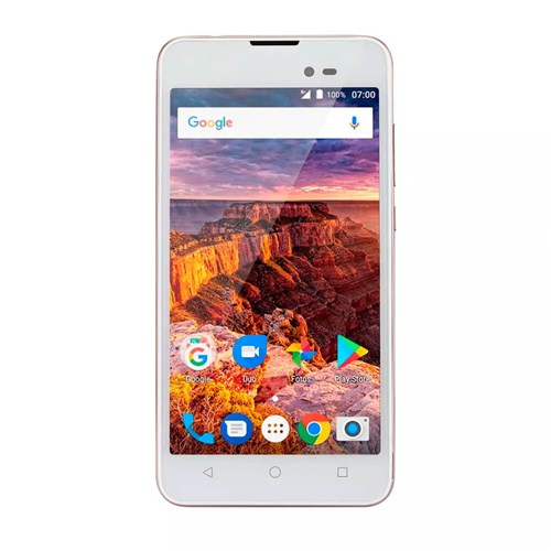 Smartphone Multilaser Ms50l 3G Quadcore 1Gb Ram Tela 5' Dual Chip Android 7 Dourado P9052
