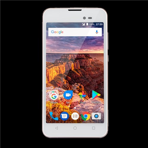 Smartphone Multilaser Ms50l 3G Quadcore 1Gb Ram Tela 5' Dual Chip Android 7 Dourado - P9052