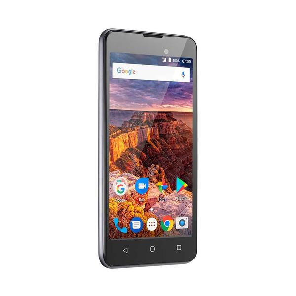 Smartphone Multilaser Ms50L 3G Quadcore 1Gb Ram Tela 5 Pol. Dual Chip Android 7 Grafite/Preto - P9051