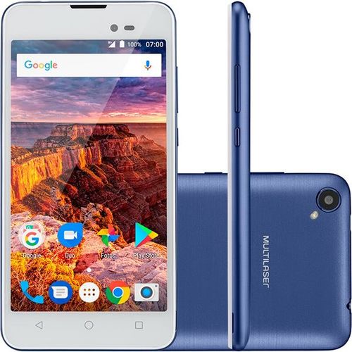 Tudo sobre 'Smartphone Multilaser MS50L, Quad Core, Android 7, Tela 5?, 8MP, 8GB, Dual Chip - Branco/Azul - P905'