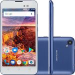 Smartphone Multilaser MS50L, Quad Core, Android 7, Tela 5?, 8MP, 8GB, Dual Chip - Branco/Azul - P905