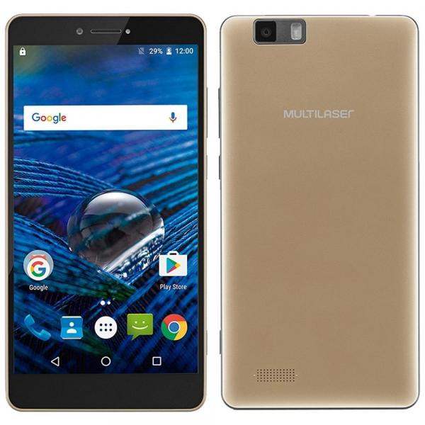 Smartphone Multilaser MS70, 5.8", 4G, Android 6.0, 16MP, 32GB - Dourado