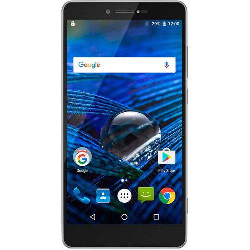 Smartphone Multilaser MS70 Dual Chip, Prata, Tela 5.8', 4G+WiFi Android 6.0, 16MP, 32GB