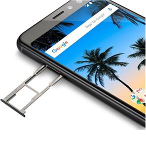 Smartphone Multilaser MS80 4GB RAM + 64GB Tela 5,7" HD+ Android 7.1 Qualcomm Dual Câmera 20MP+8MP Preto