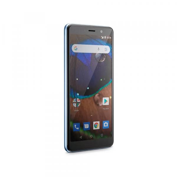 Smartphone Multilaser NB733 MS50X 4G QuadCore 1GB RAM Tela 5,5" Dual Chip Android 8.1 Azul/Preto