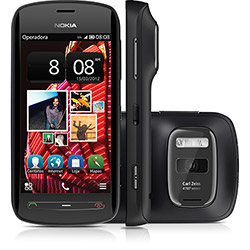 Smartphone Nokia 808 Pureview, GSM, Preto, Tela AMOLED 4.0", Touchscreen, Câmera de 41MP , Lentes Carl Zeiss, Gravação de Vídeo Full HD 1080p, 3G, Wi-Fi, Bluetooth, GPS, Memória Interna de 16GB, Expansível Até 32GB