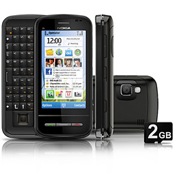 Smartphone Nokia C6 Desbloqueado TIM, Preto - Sistema Operacional Symbian 5, Tela 3.2", Câmera 5.0MP 3G, Wi-Fi, Memória Interna 200MB e Cartão 2GB