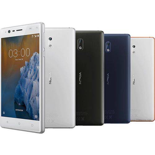 Smartphone Nokia 3 Dual Chip Android 7.0 Tela 5 16GB 4G Camera 8MP - Azul