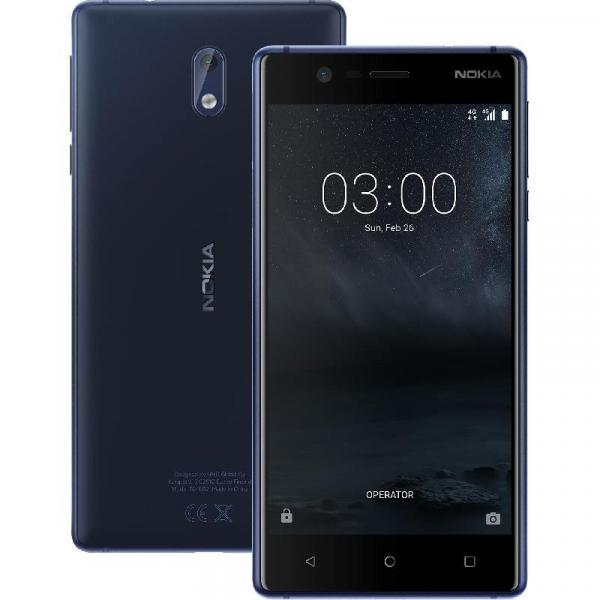 Smartphone Nokia 3 Dual Chip Android 7.0 Tela 5 16GB 4G Camera 8MP - Azul
