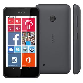 Smartphone Nokia Lumia 530 Dual Preto com Windows Phone 8.1, Tela de 4”, Câm. 5MP, 3G, WiFi, Bluetooth, A-GPS e Processador Quad Core - Tim