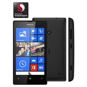 Smartphone Nokia Lumia 520 Preto com Windows Phone 8, Tela de 4”, Processador Dual Core, Câmera 5MP, 3G, Wi-Fi, Bluetooth e A-GPS
