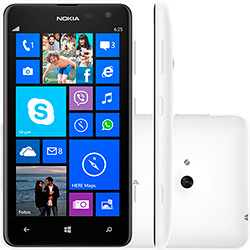Smartphone Nokia Lumia 625 Desbloqueado TIM Branco Windows Phone 8 Câmera 5MP com Flash 8G de Memória e GPS