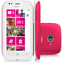 Nokia Lumia 710 Branco / Rosa 8GB - GSM, Tela Touch 3.7", Windows Phone 7.5, Processador 1.4GHz, 3G, Wi-Fi, GPS, Câmera 5 MP