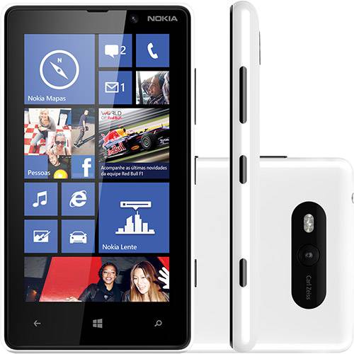 Smartphone Nokia Lumia 820 Desbloqueado Tim Branco Windows Phone 8 4G/Wi Fi Câmera 8MP 8GB