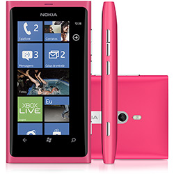 Smartphone Nokia Lumia 800 - Rosa - GSM, Tela Curva 3.7" AMOLED, Windows Phone 7.5, Processador 1.4GHz, 3G, Wi-Fi, GPS, Câmera 8 MP com Dual-LED Flash e Lente Carl Zeiss, Filma em HD, MP3 Player, Bluetooth, Memória Interna de 16GB e Grátis 7GB de Armazena
