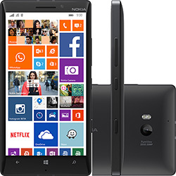 Smartphone Nokia Lumia 930 Desbloqueado TIM Preto Sistema Operacional Windows 8.1 Conexão 4G Câmera 20 MP Memória Interna de 32GB