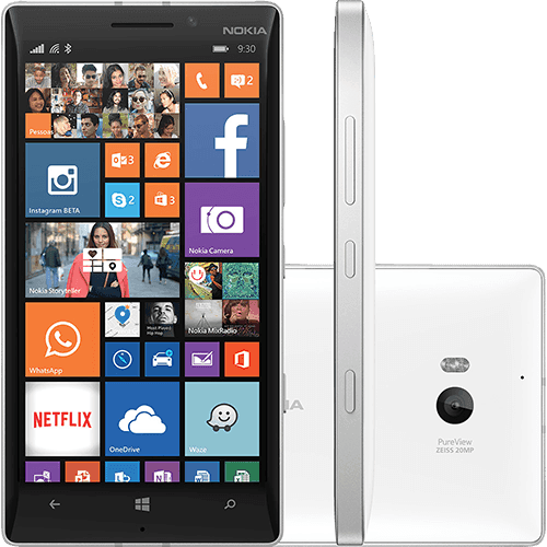Tudo sobre 'Smartphone Nokia Lumia 930 Desbloqueado Windows 8.1 32GB 4G Wi-Fi Câmera 20MP - Branco'