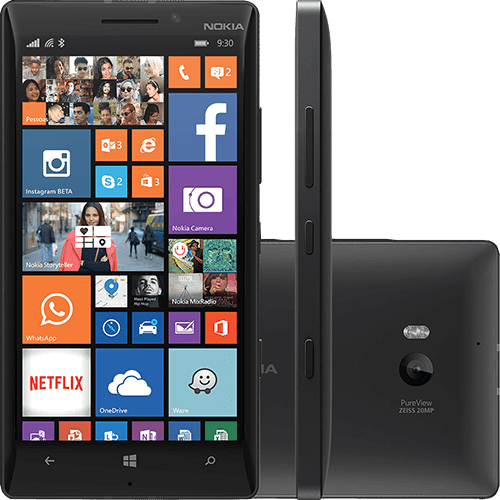 Smartphone Nokia Lumia 930 Desbloqueado Windows 8.1 32GB 4G Wi-Fi Câmera 20MP - Preto