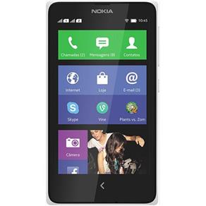 Smartphone Nokia X Dual Chip Branco, Sistema Platform 1.1, Dual Core 1Ghz, Tela 4 Polegadas, Câmera de 3MP, Wi-Fi, 3G e GPS