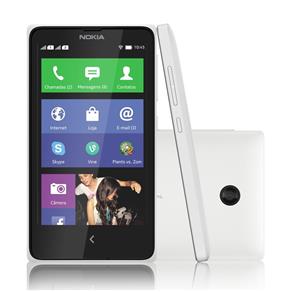 Smartphone Nokia X Dual Chip Branco Tela de 4 3G Processador Dual Core 1 0GHz Memoria Interna de 4GB Camera 3MP MP3 Wi Fi GPS Bluetooth