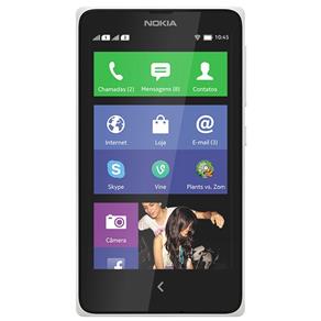 Smartphone Nokia X Dual, 3G Nokia X Platform 1.1 Dual Core 1GHz 4GB Câmera 3MP Tela 4? Branco