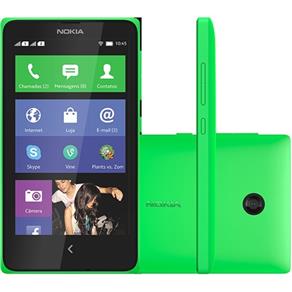 Smartphone Nokia X Verde, Dual Chip, Processador Dual Core, Câmera 3MP, Memória 4GB, GPS, Wi-Fi, Aplicativos e Jogos Android
