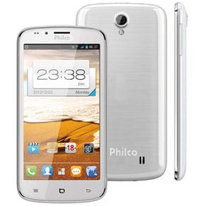 Smartphone Philco Phone 530 Branco com Dual Chip, Tela 5.3", Android 4.0, Câmera 8MP, Processador Dual Core 1,2Ghz, GPS, Wi-Fi e Bluetooth