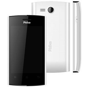 Smartphone Philco Phone 350 Branco com Dual Chip, Tela 3,5", Android 4.0, Câmera 3MP, MP3, Rádio FM, GPS, Wi-Fi e Bluetooth
