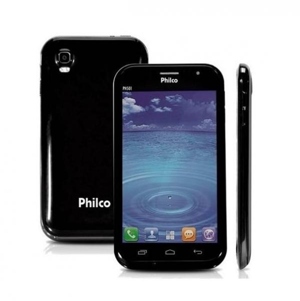 Tudo sobre 'Smartphone Philco Phone 501 2 Chips 4GB 8MP Tela 5" Android 4.1 TV Wifi - Preto'