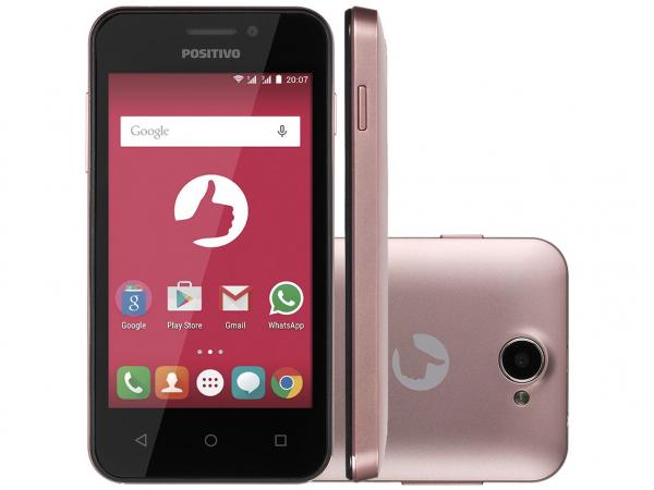 Smartphone Positivo One S420 8GB Rosa Dual Chip - 3G Câm. 3.2MP Tela 4” Proc. Dual Core