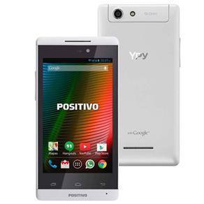 Smartphone Positivo S 450 Branco com Dual Chip, Tela 4”, Android 4.2, Processador 1.2GHz Dual Core, Câmera 5MP, 3G, Wi-Fi e Bluetooth