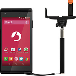 Smartphone Positivo S455 Android 5.0 Wi-Fi 3G 5MP 8GB Desbloqueado Oi Bastão de Selfie - Preto