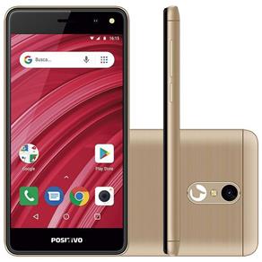 Smartphone Positivo S509 Twist, Android Oreo, Dual Chip, 5MP, 5", 8GB, 3G - Dourado
