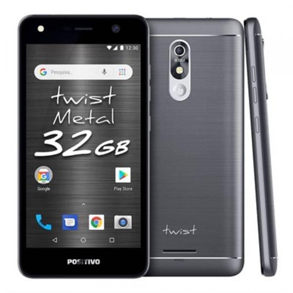 Smartphone Positivo S531 Twist Metal, Android Oreo Go Edition, Dual Chip, 8MP, 5.2", 32GB - Cinza