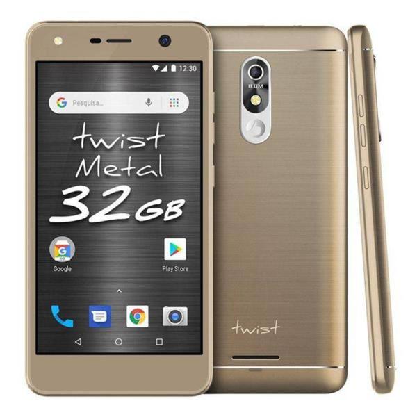 Smartphone Positivo S531 Twist Metal, Android Oreo Go Edition, Dual Chip, 8MP, 5.2", 32GB - Dourado