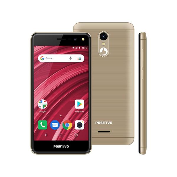 Smartphone Positivo Twist 2 Fit S509 Quad-Core Dual Chip Android Oreo 5'' - Dourado