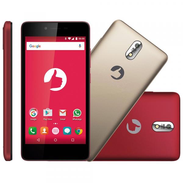 Smartphone Positivo Twist M, Dual Chip, 16GB, 8MP, 3G, Vermelho - S520