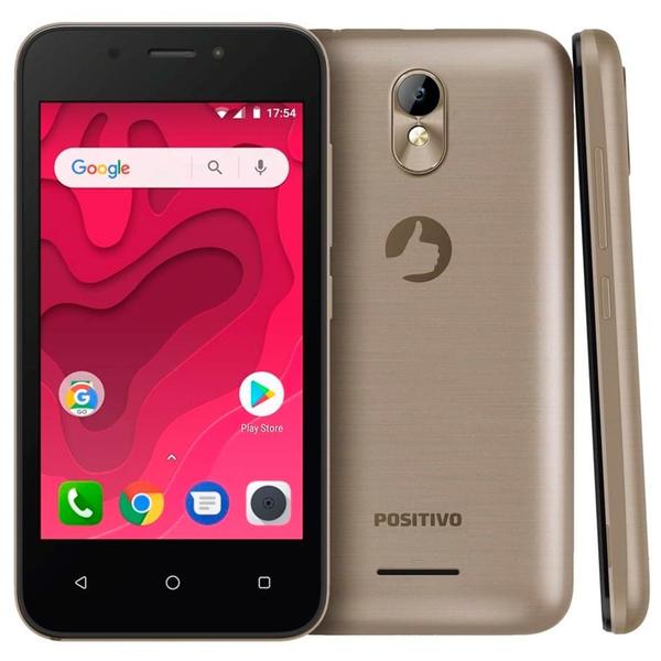 Smartphone Positivo Twist Mini S-431, Dual Chip, Android 8, 4", 8GB, 3G, 5MP - Dourado