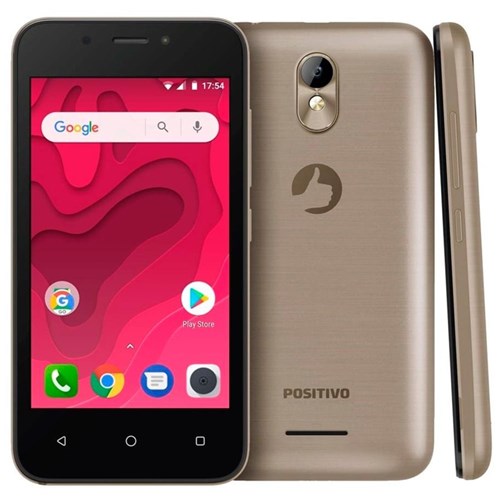 Smartphone Positivo Twist Mini S-431, Dual Chip, Android 8, 4', 8Gb, 3G, 5Mp - Dourado