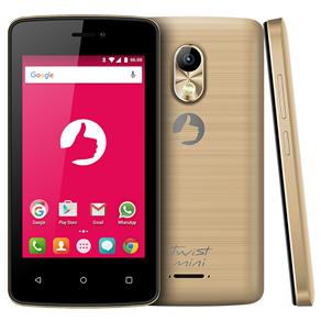 Smartphone Positivo Twist Mini S430 Dourado com Dual Chip, Tela 4”, Android 6.0, Câmera 8MP, 3G, Wi-Fi, Bluetooth e Processador Dual-Core de 1.3 Ghz
